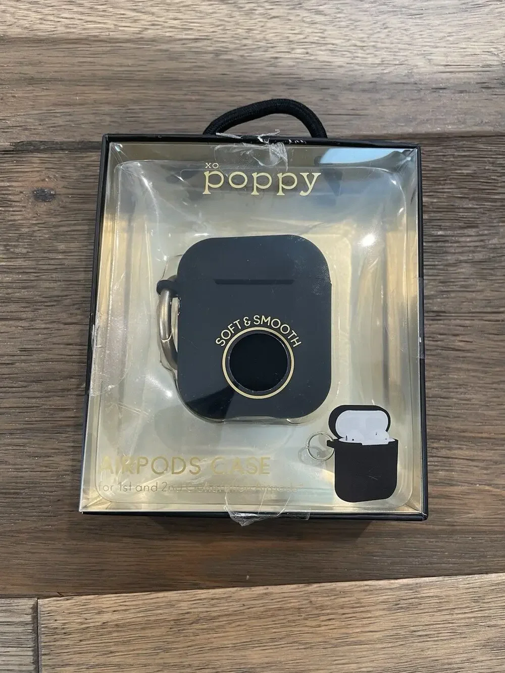XO Poppy AirPods Case - Black (1st & 2nd Generation)